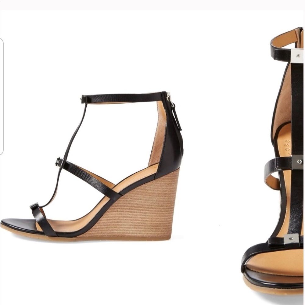 MARC BY MARC JACOBS Cube Bow Leather Wedge Sandals
